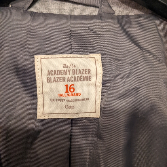 Gap The Academy Blazer, Grey, Size 16 tall - Picture 3 of 5